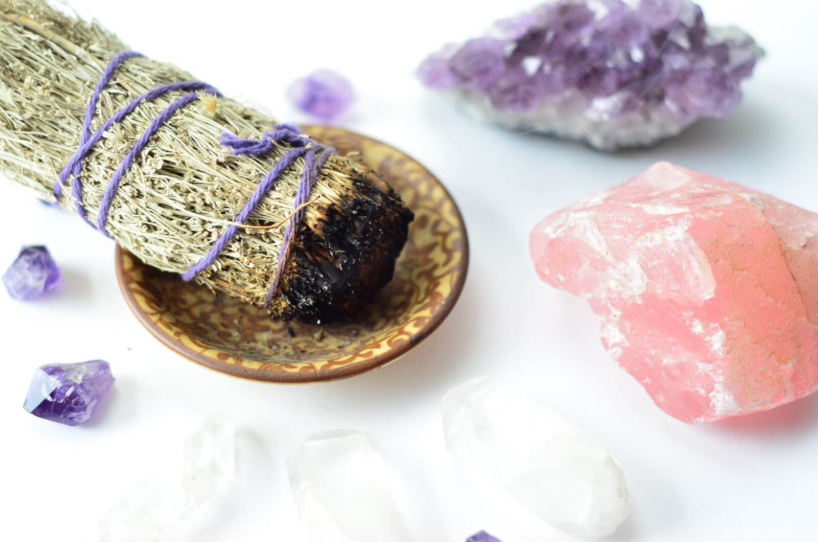 LED Wooden Crystal Healing Set