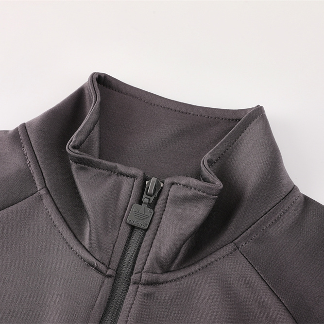 SIUjerseys-Real Madrid 24-25 Trefoil Vintage Jacket Training Tracksuit - Grey