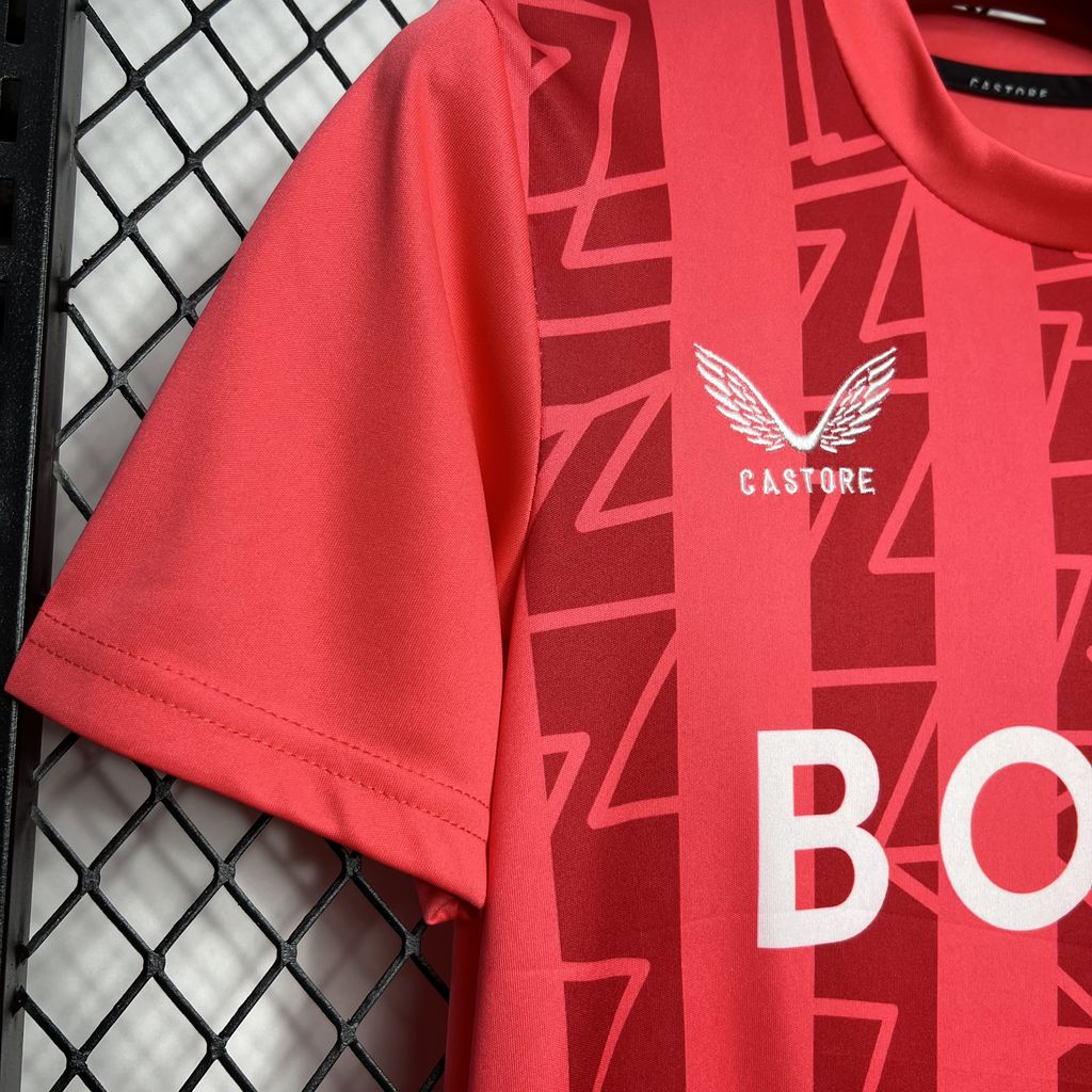 SIUjerseys-Glasgow Rangers 24-25 Red Goalkeeper Kids Kit