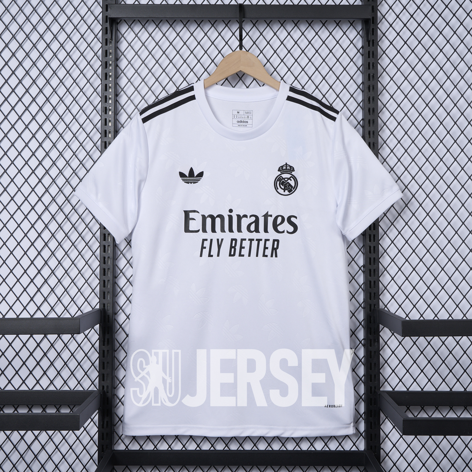 SIUjerseys-Real Madrid 24-25 Trefoil White Jersey - Fans Version
