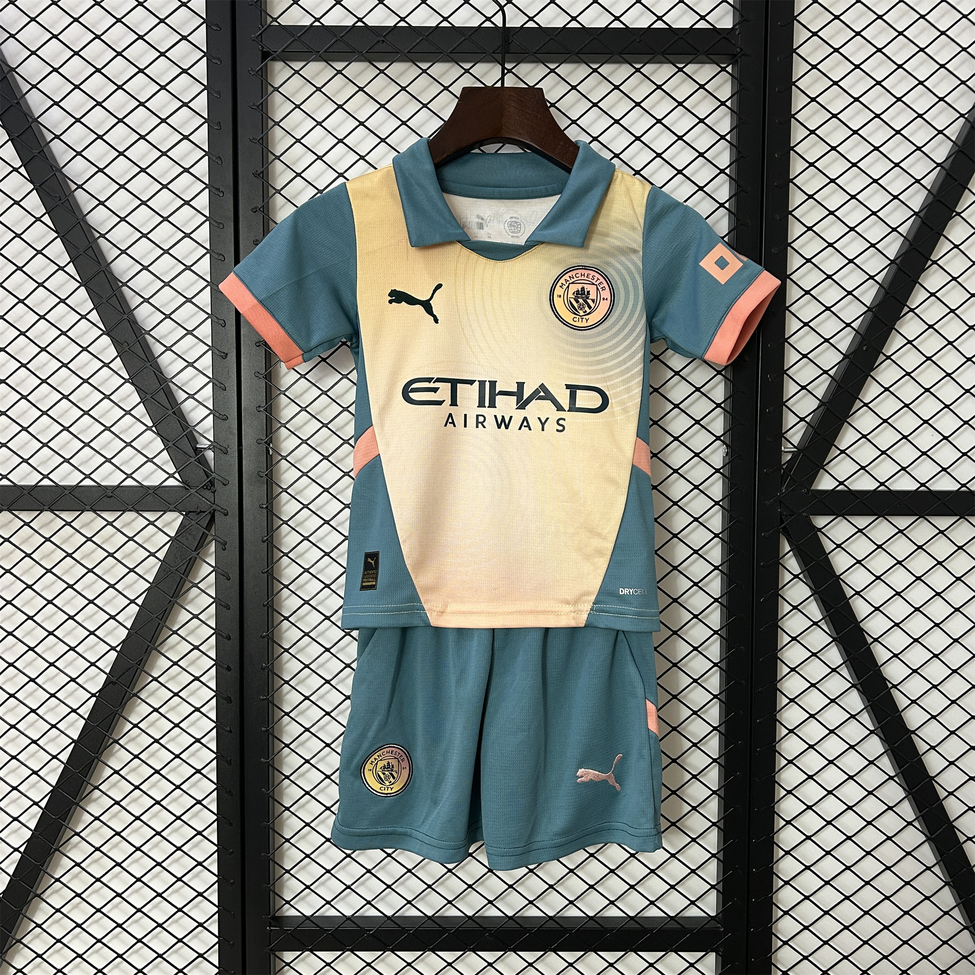 ManixJersey.com | Manchester City 24-25 Fourth Kids Kit -Customize Name, Number and Patch | Worldwide Shipping