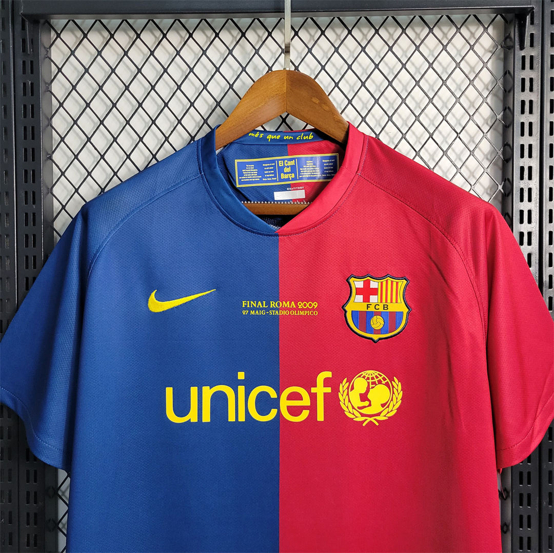 SIUjerseys-Retro Barcelona 08-09 Home Stadium Jersey