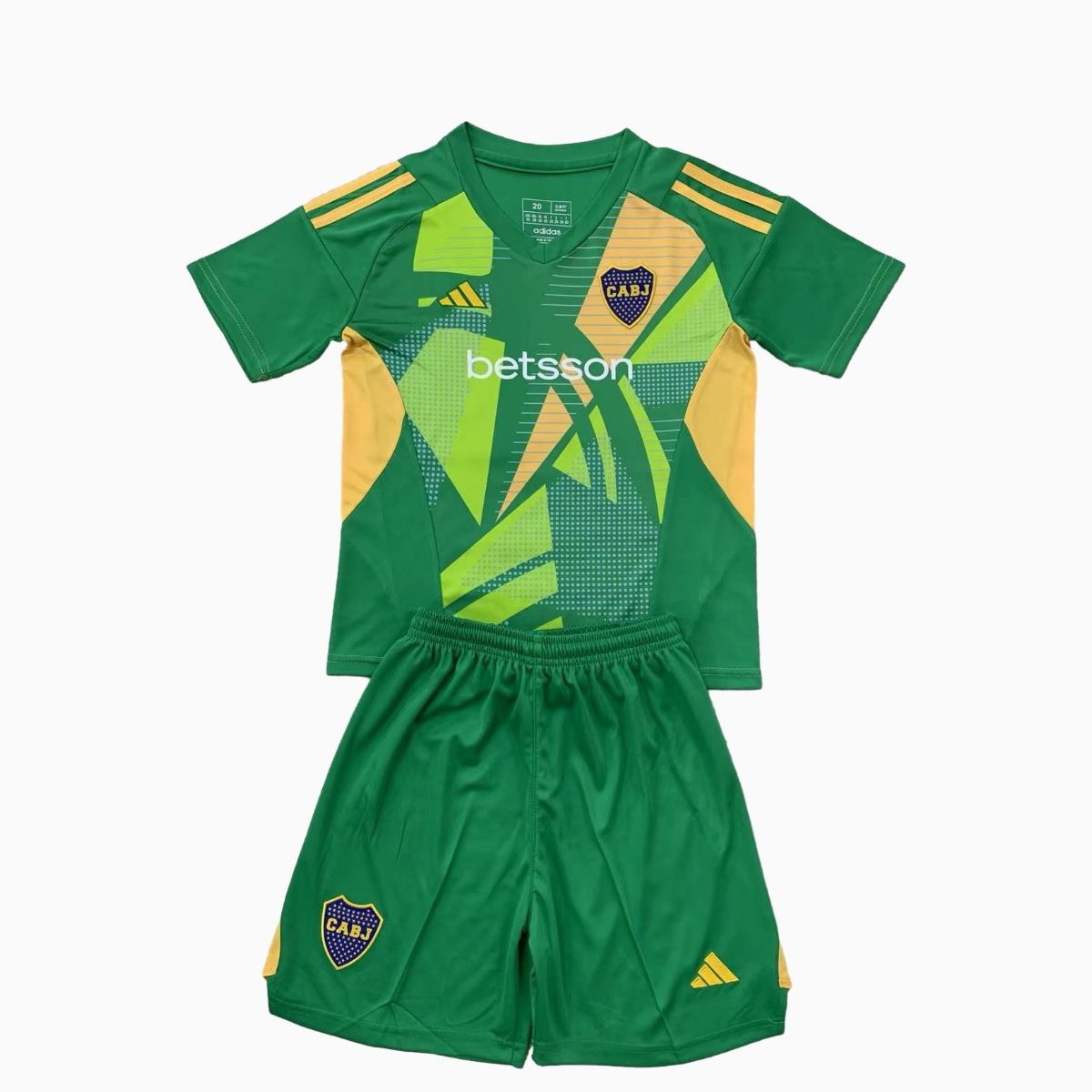 SIUjerseys-Boca Juniors 24-25 Fruit Green Goalkeeper Kids Kit