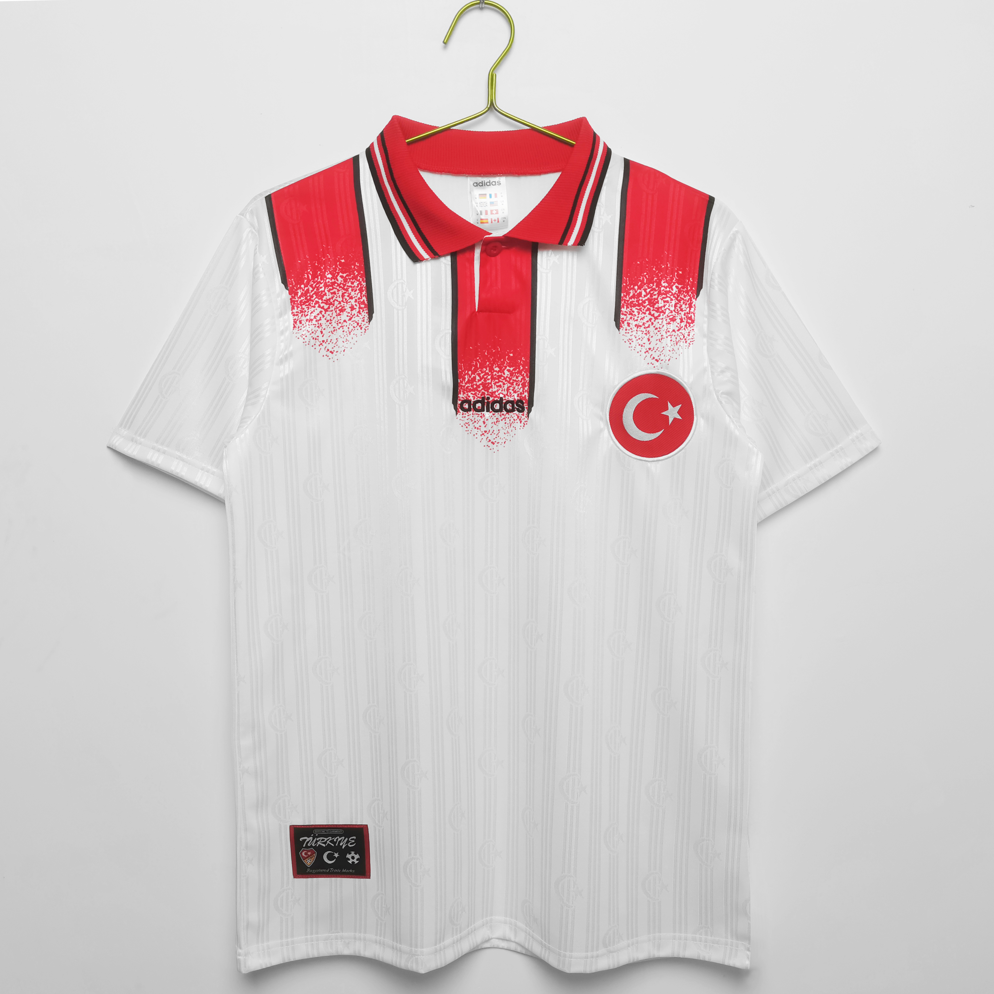 unitedfutballjersey-Retro Turkey 1996 Away Stadium Jersey