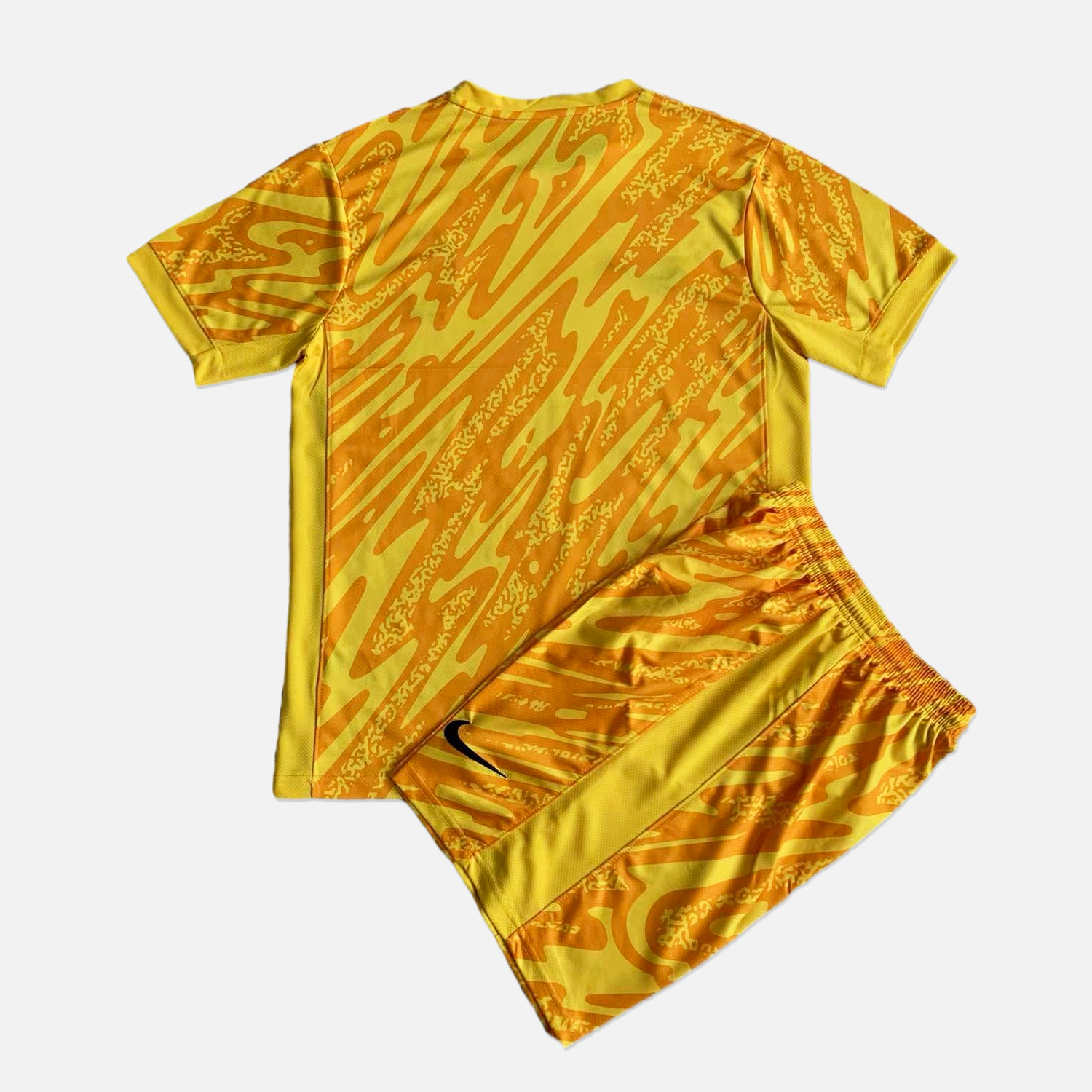 SIUjerseys-France 2024 Yellow Goalkeeper Kids Kit