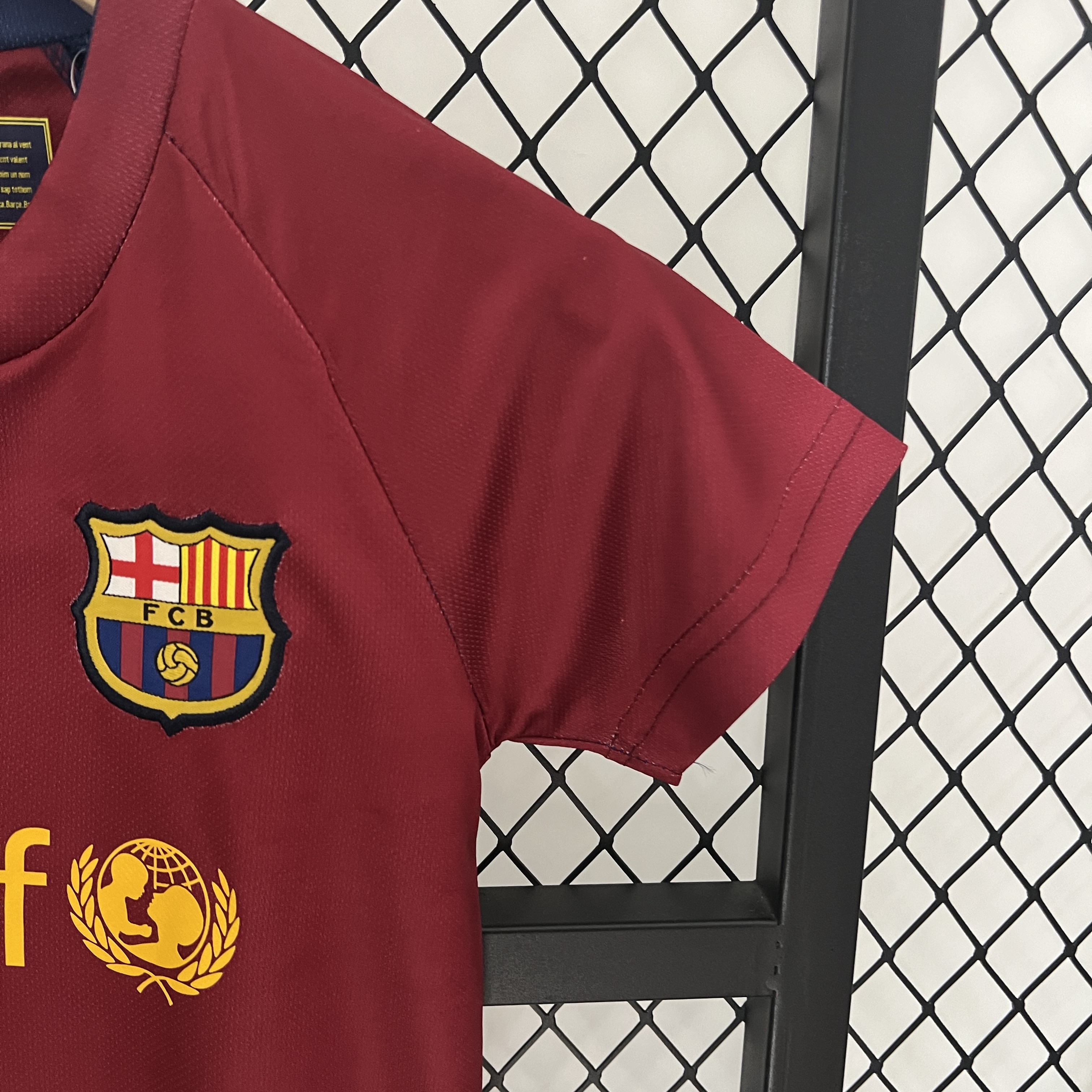 SIUjerseys-Retro Barcelona 2008-09 Home Stadium Kids Kit