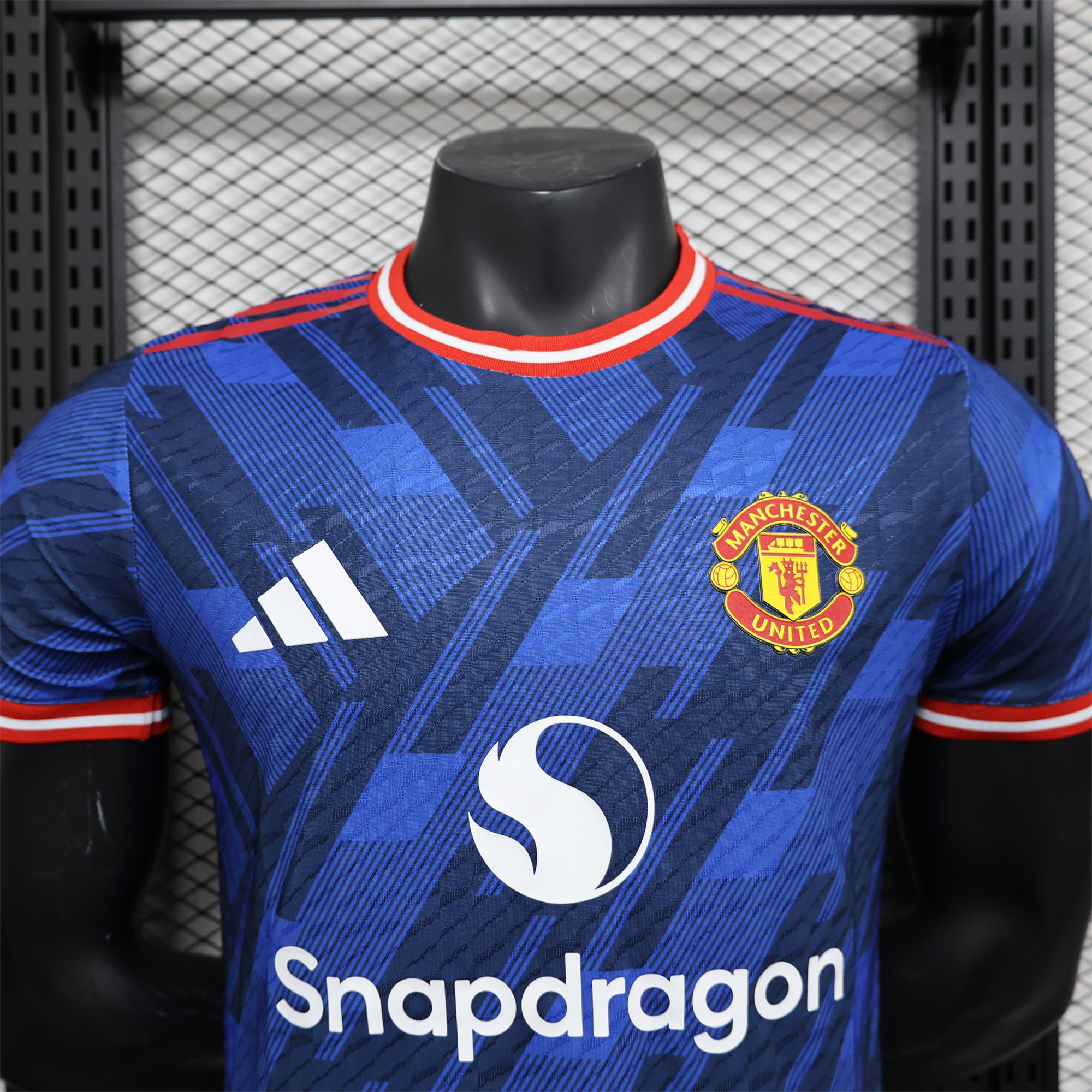 unitedfutballjersey-Manchester United 24-25 Blue Stripe Special Edition Jersey - Player Version