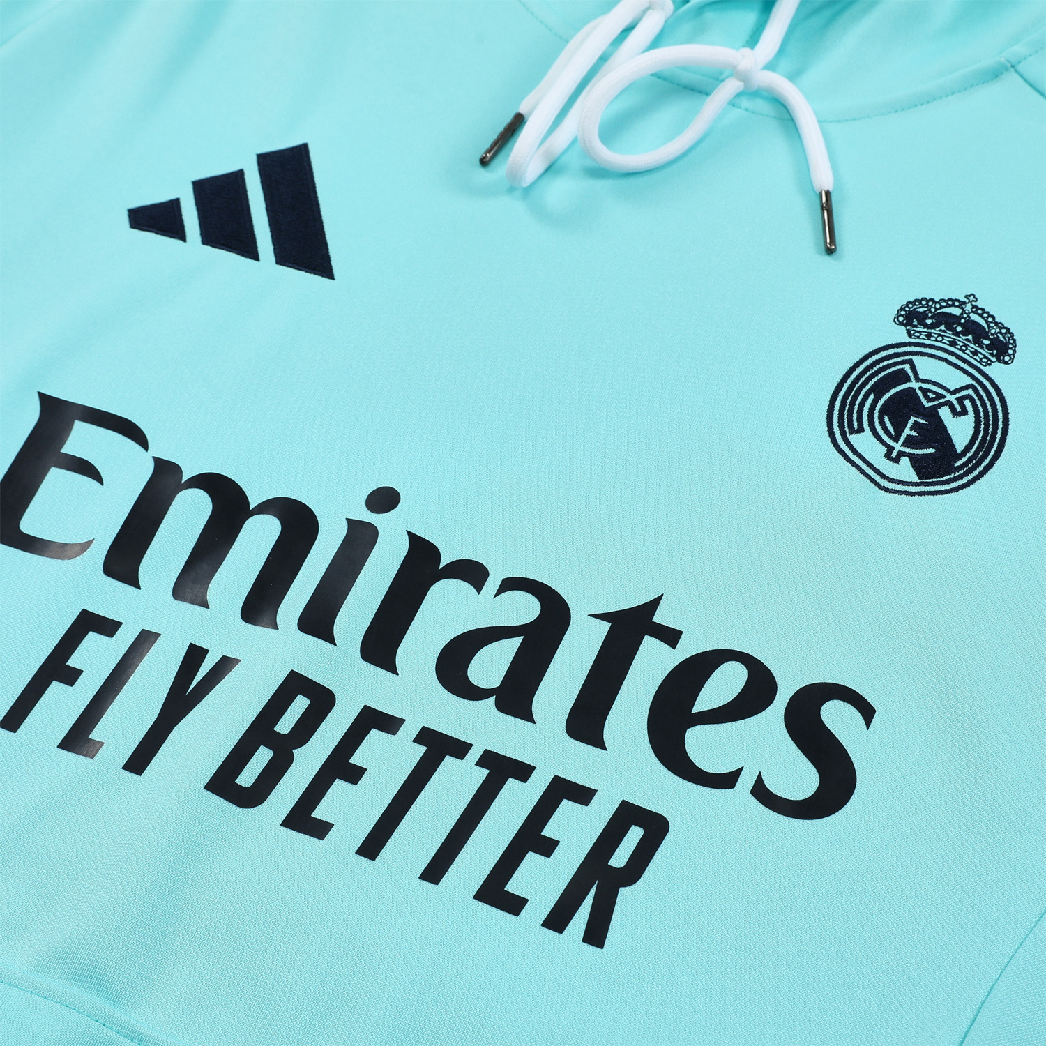 SIUjerseys-Real Madrid 24-25 Training Hoodie Set - Cyan Hoodie and Deep Blue Pants