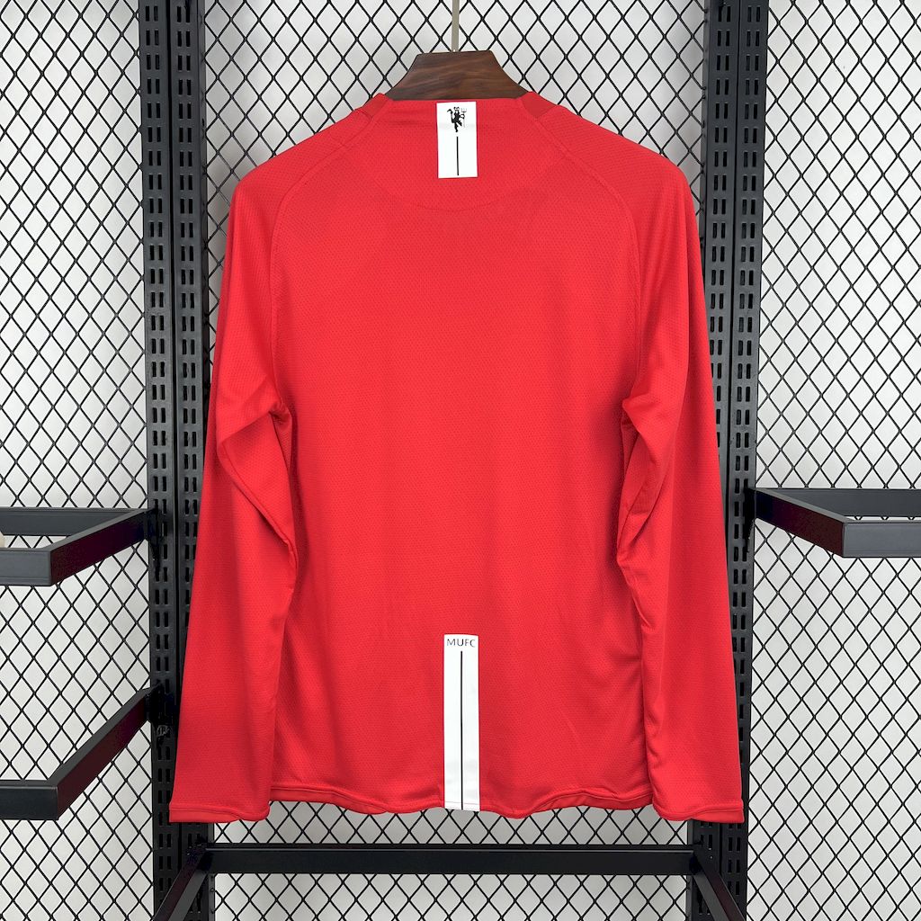 SIUjerseys-Retro Manchester United 07-08 Champions League Final Home Long Sleeve Jersey