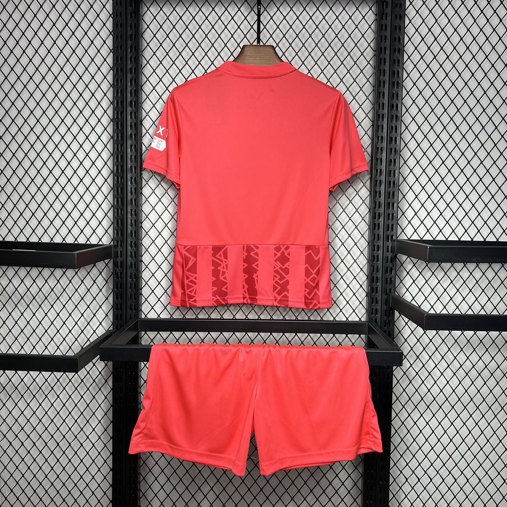 SIUjerseys-Glasgow Rangers 24-25 Red Goalkeeper Kids Kit