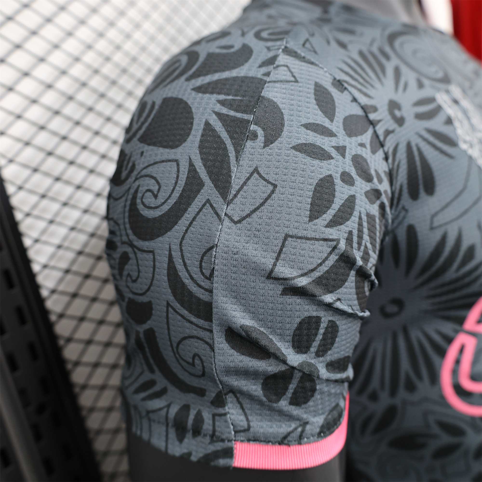 unitedfutballjersey-FC Palestina 24-25 Black Flowers Jersey - Player Version