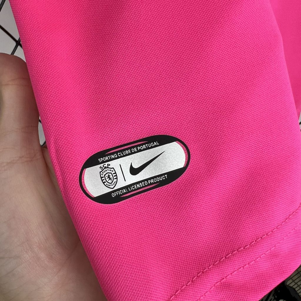 Higojerseys-Sporting CP Portugal 24-25 Pink October Kids Kit