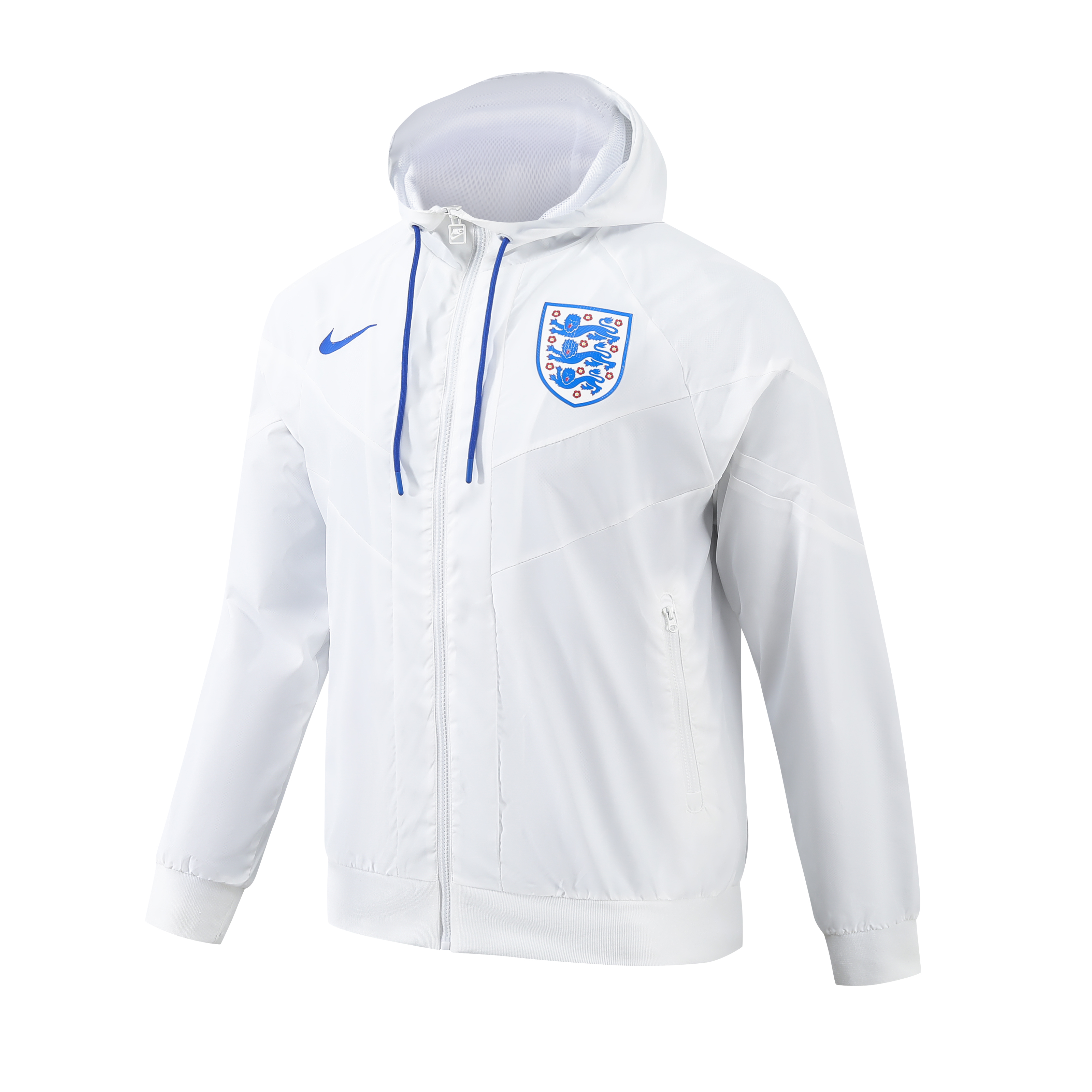 SIUjerseys-England 2024 National Team Anthem White Hooded Windbreaker - Player Version