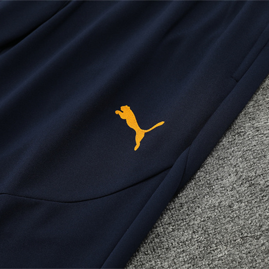 SIUjerseys-Marseille 24-25 Kids Long Sleeve Training Set - Royal Blue