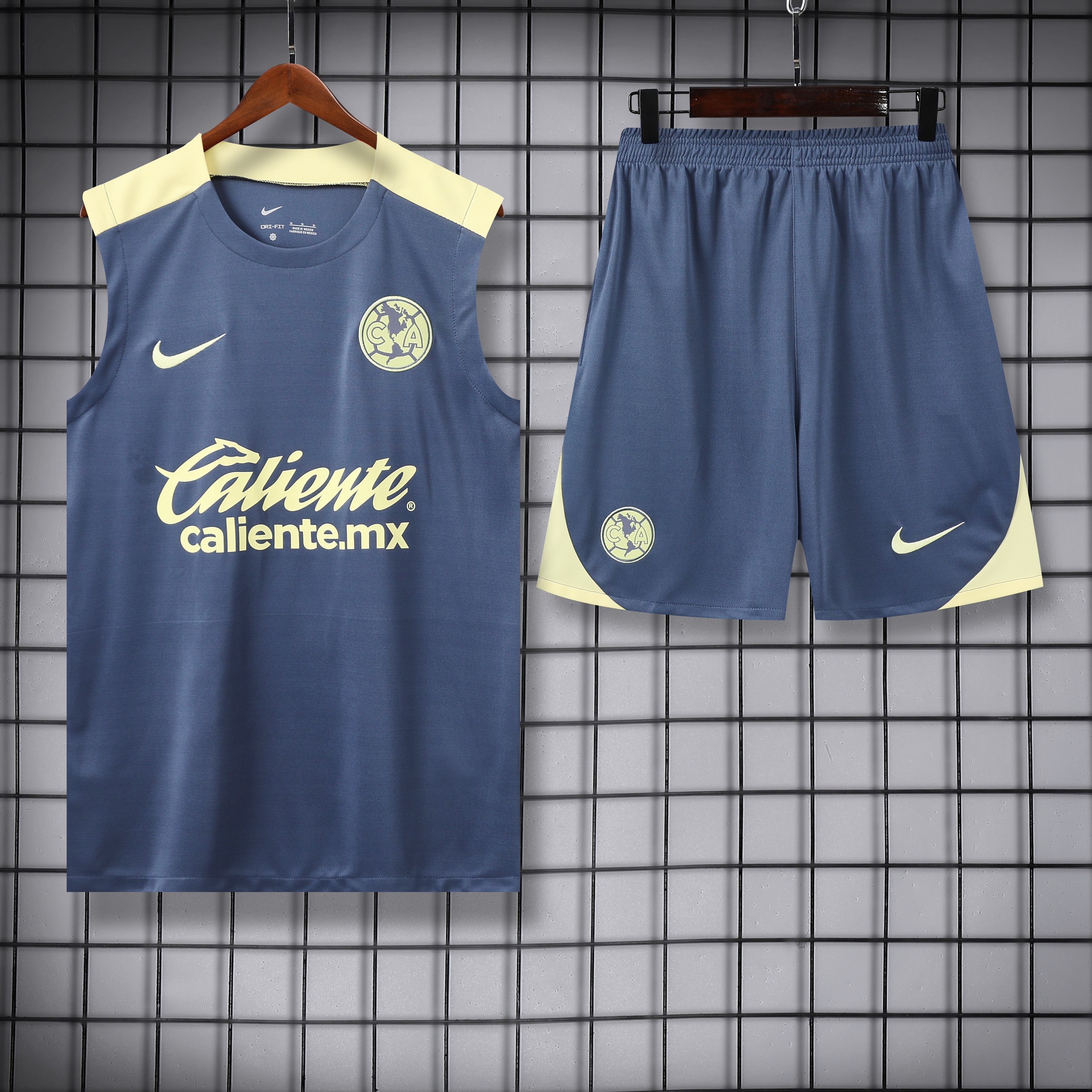 SIUjerseys-Club América 24-25 Vest Training Set - Grey Vest & Shorts