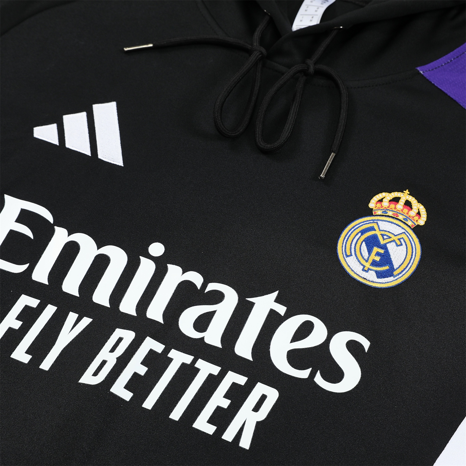 SIUjerseys-Real Madrid 24-25 Training Hoodie Set - Black Hoodie and Black Pants