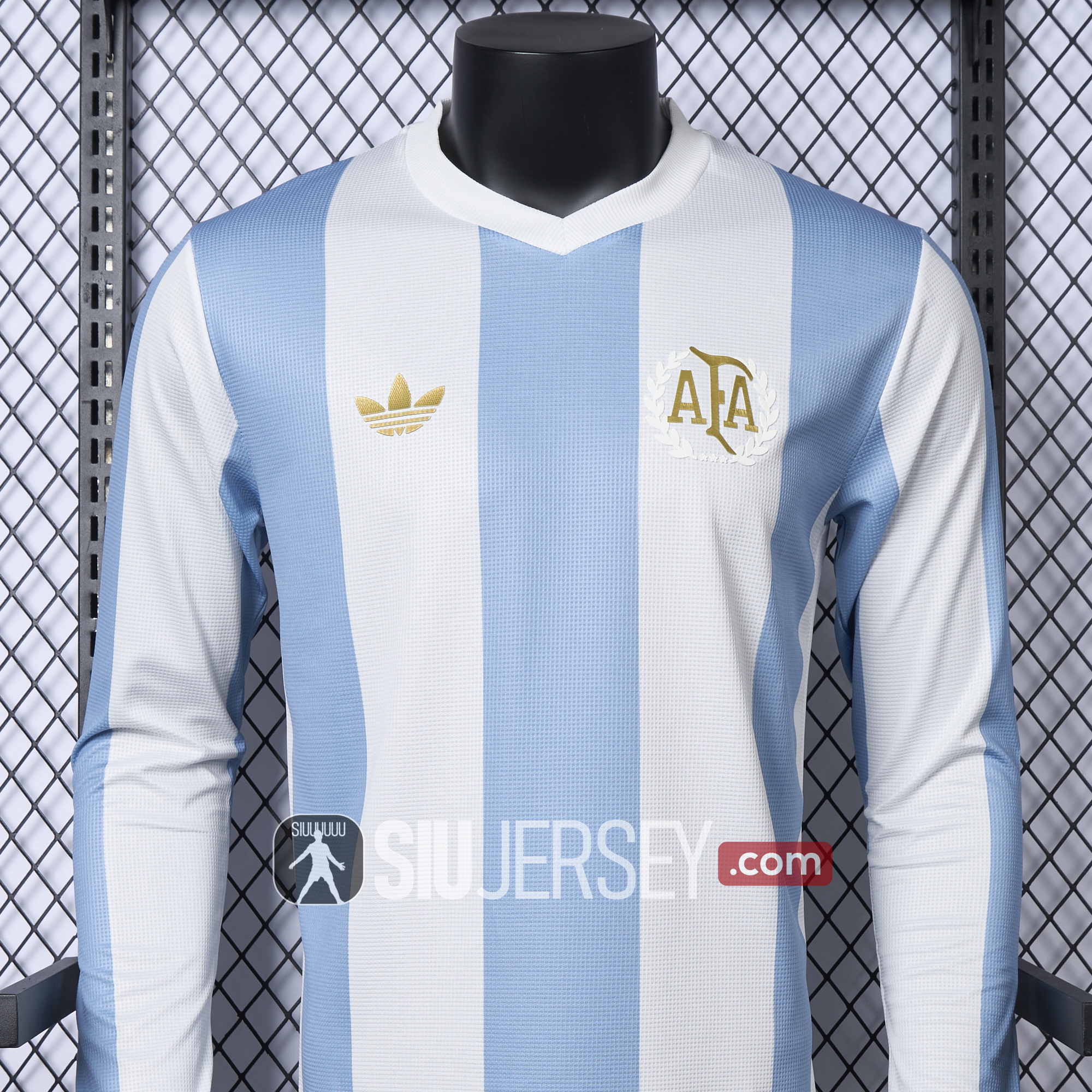 SIUjerseys-Argentina 24-25 Adi 50 Years Anniversary Long Sleeve Jersey - Player Version