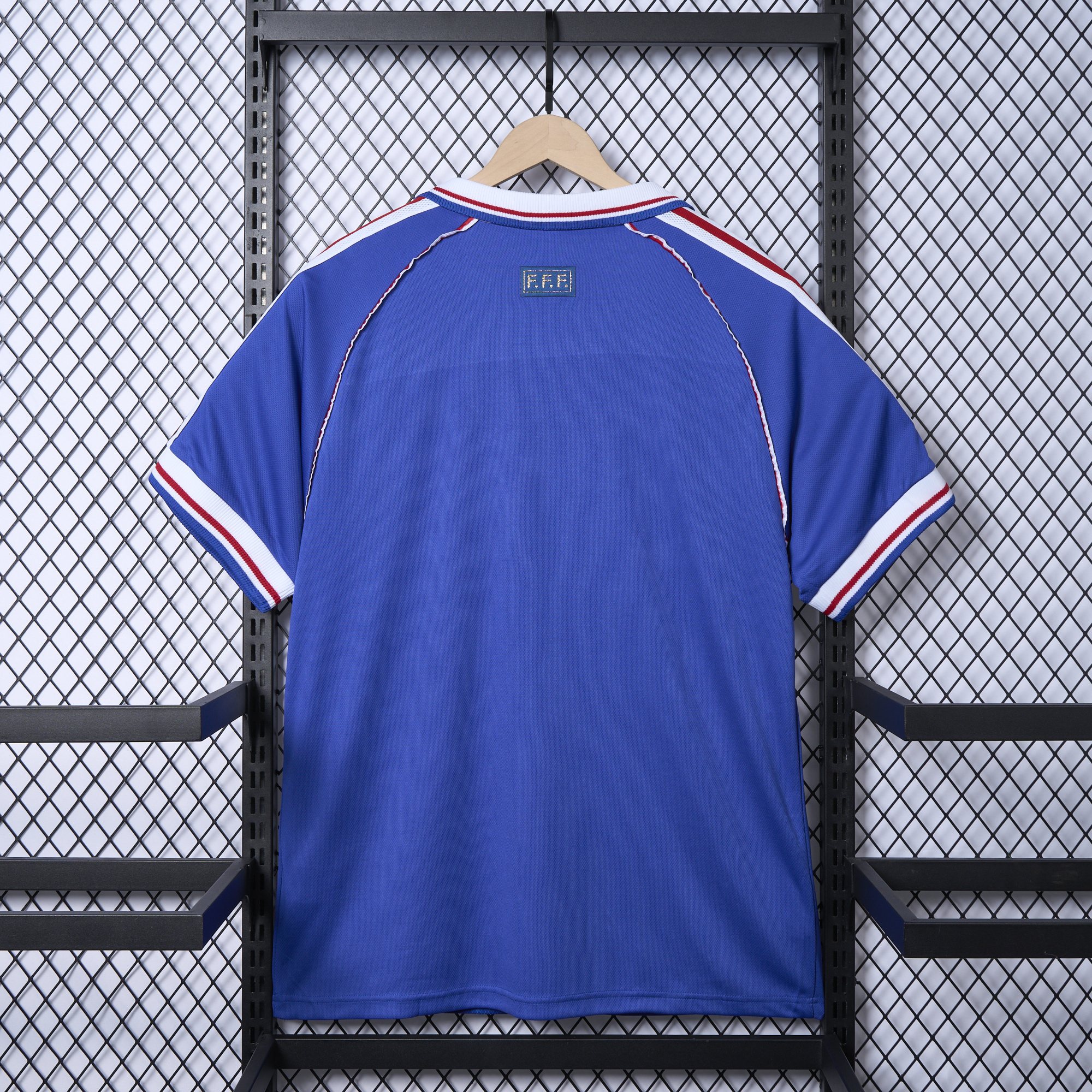 SIUjerseys-Retro France 1998 Home Stadium Jersey (with 1998 World Cup mark on right chest)