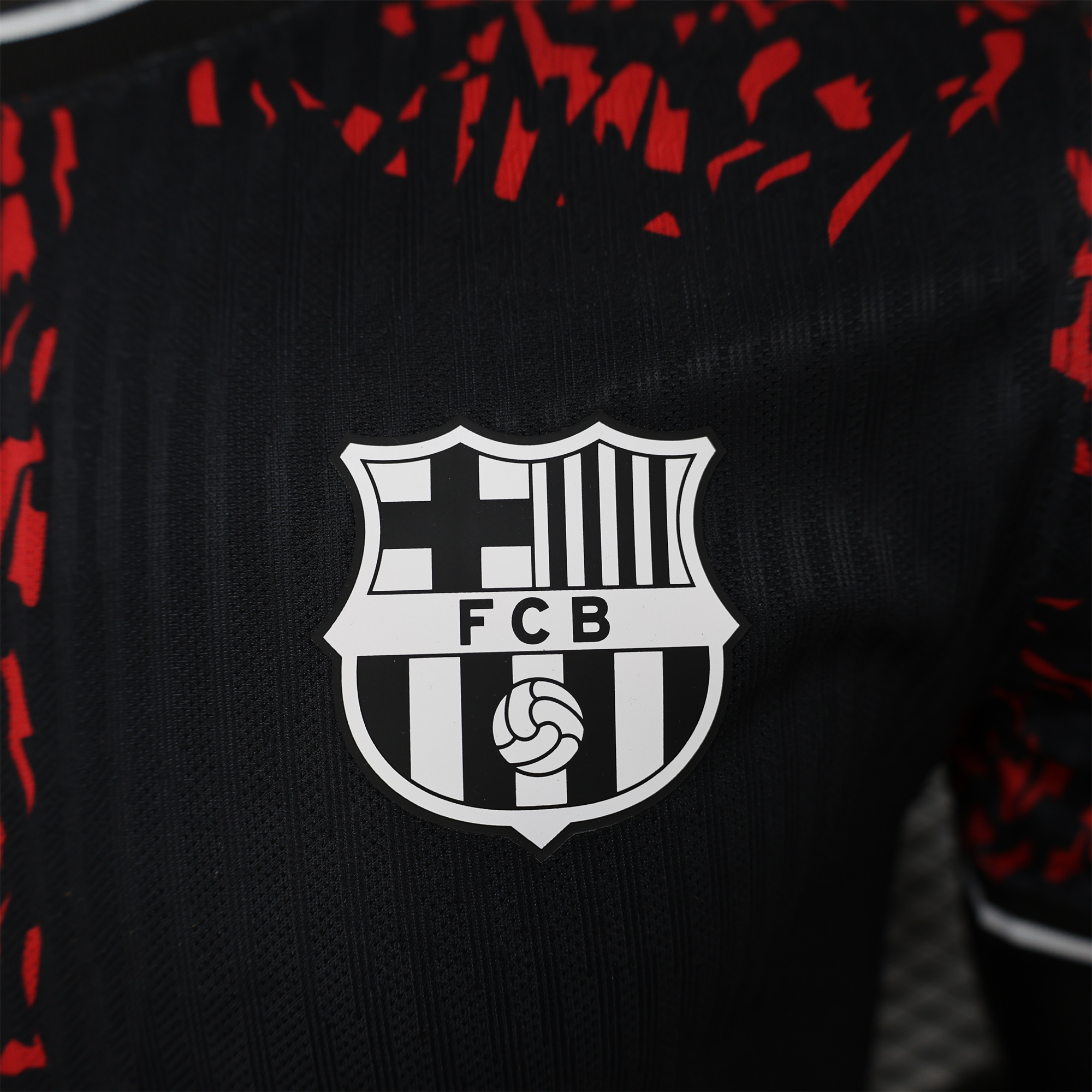 SIUjerseys-Barcelona 24-25 Balck and Red Lion Special Edition Jersey - Player Version