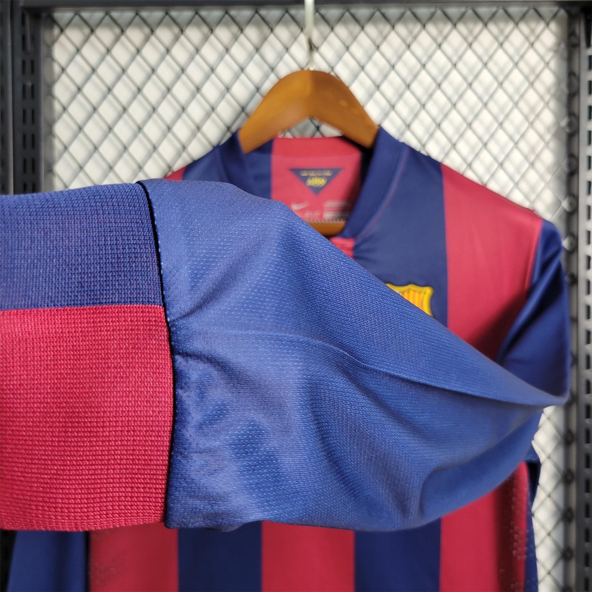SIUjerseys-Retro Barcelona 14-15 Home Stadium Long Sleeve Jersey