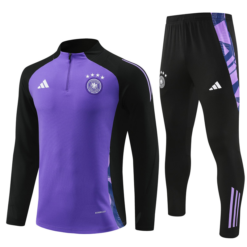 SIUjerseys-Germany 2024 Long Sleeve Training Set - Purple With Black