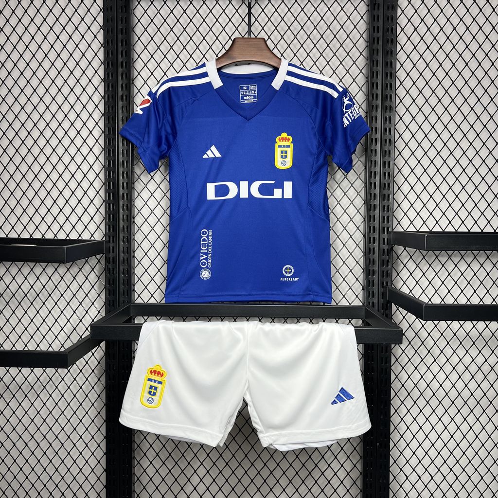 unitedfutballjersey-Real Oviedo 24-25 Home Kids Kit