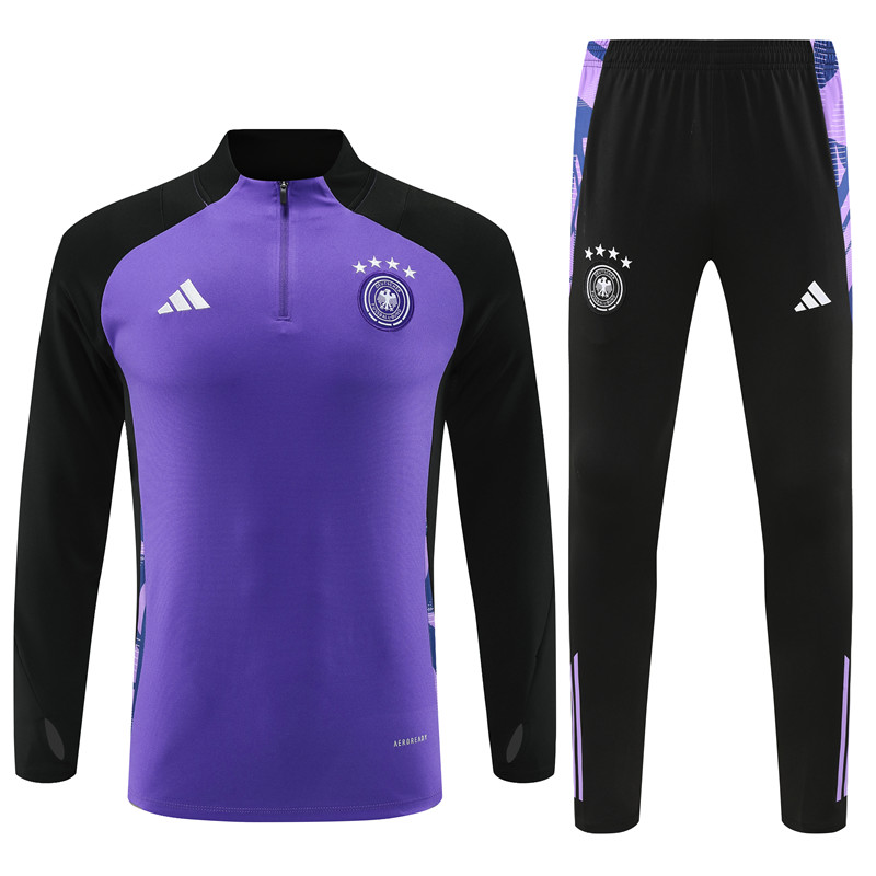 SIUjerseys-Germany 2024 Long Sleeve Training Set - Purple With Black