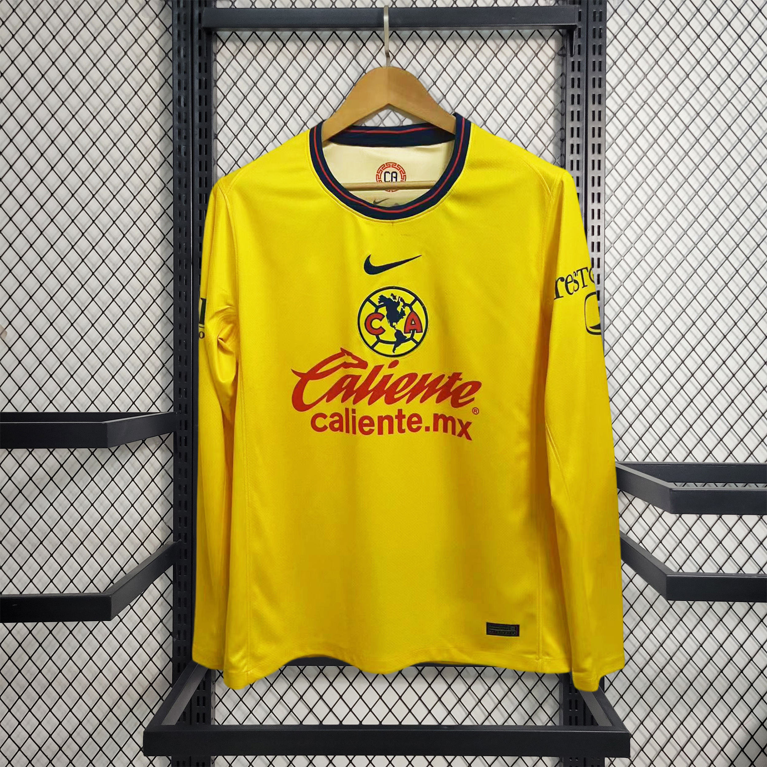 ManixJersey.com | Club América 24-25 Home Long Sleeve Jersey - Fans Version -Customize Name, Number and Patch | Worldwide Shipping