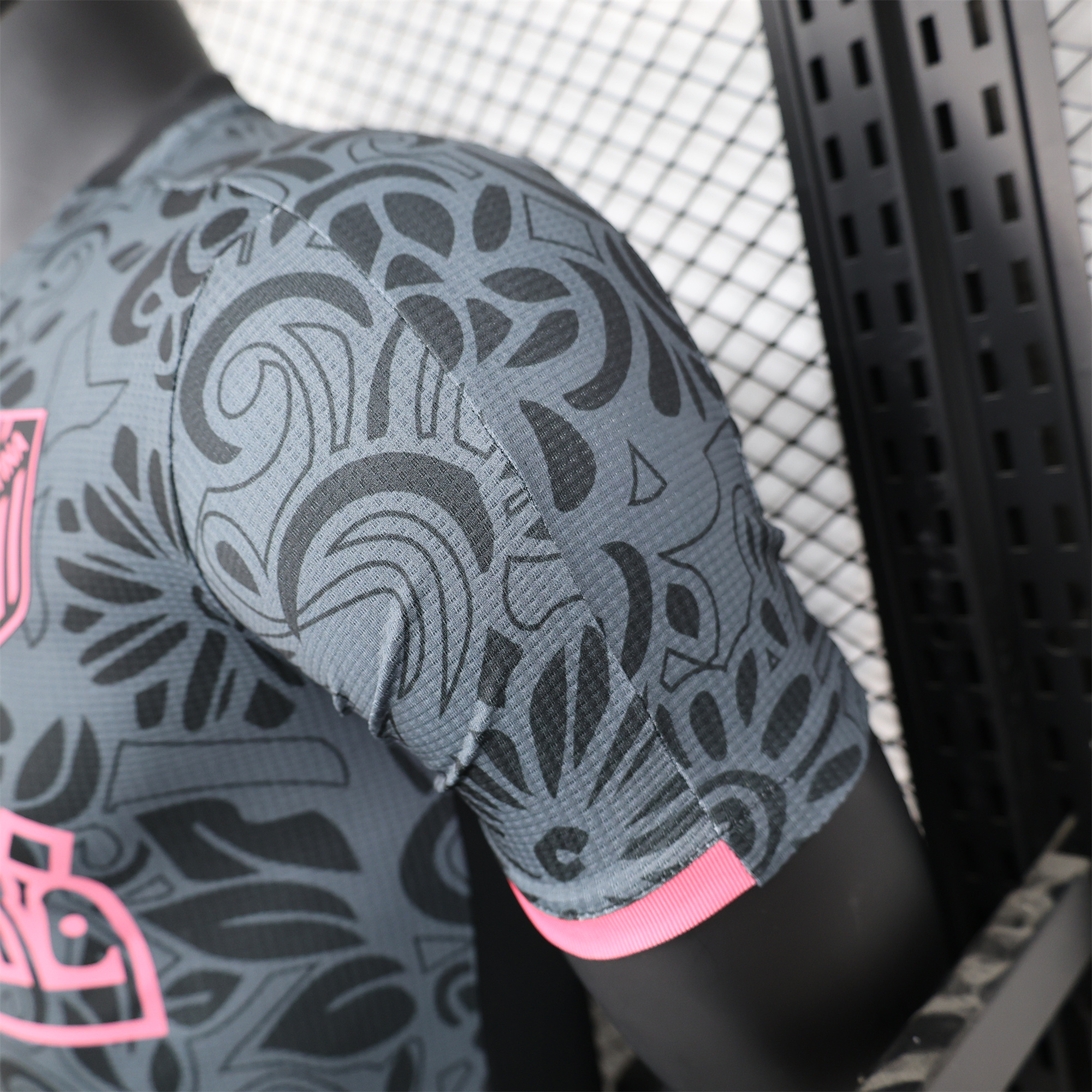 unitedfutballjersey-FC Palestina 24-25 Black Flowers Jersey - Player Version