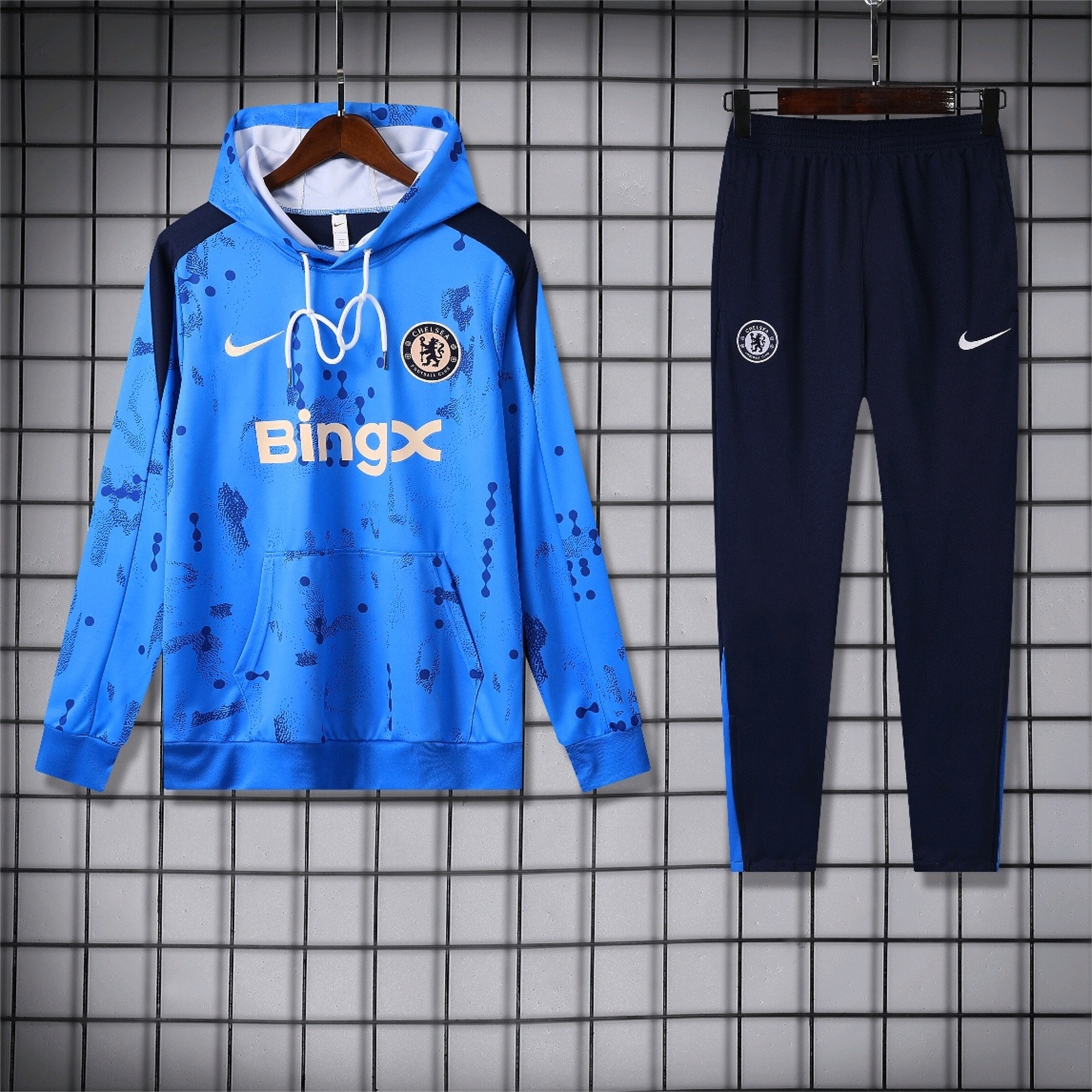 SIUjerseys-C.H.E.L.S.E.A 24-25 Long Sleeve Training Set - Blue Hoodie and Deep Blue Pants