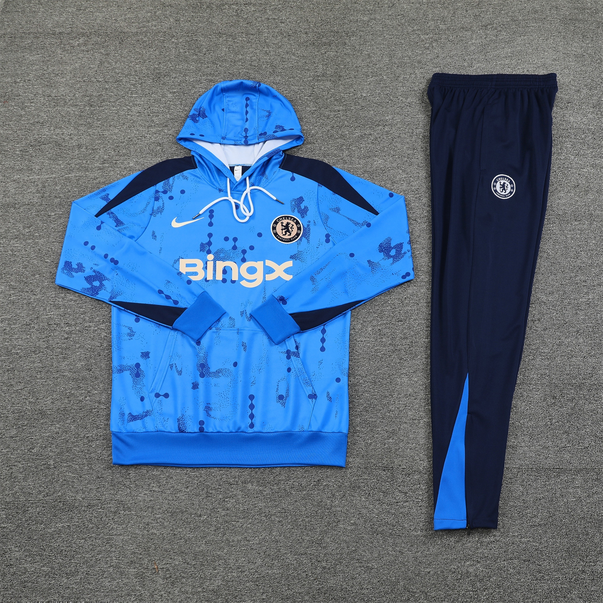 SIUjerseys-C.H.E.L.S.E.A 24-25 Long Sleeve Training Set - Blue Hoodie and Deep Blue Pants