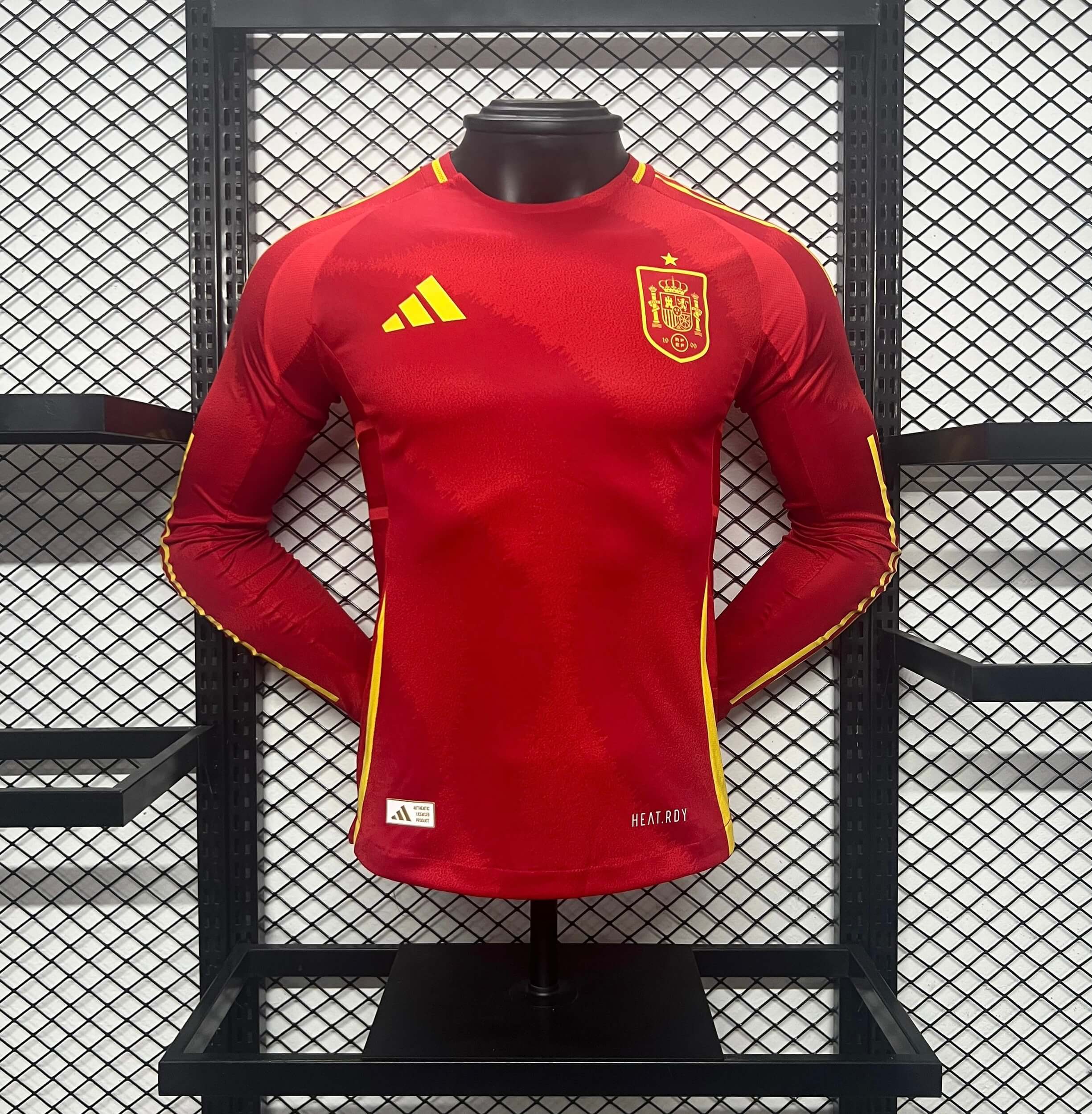 SIUjerseys-Spain 2024 Home Stadium Long Sleeve Jersey - Player Version