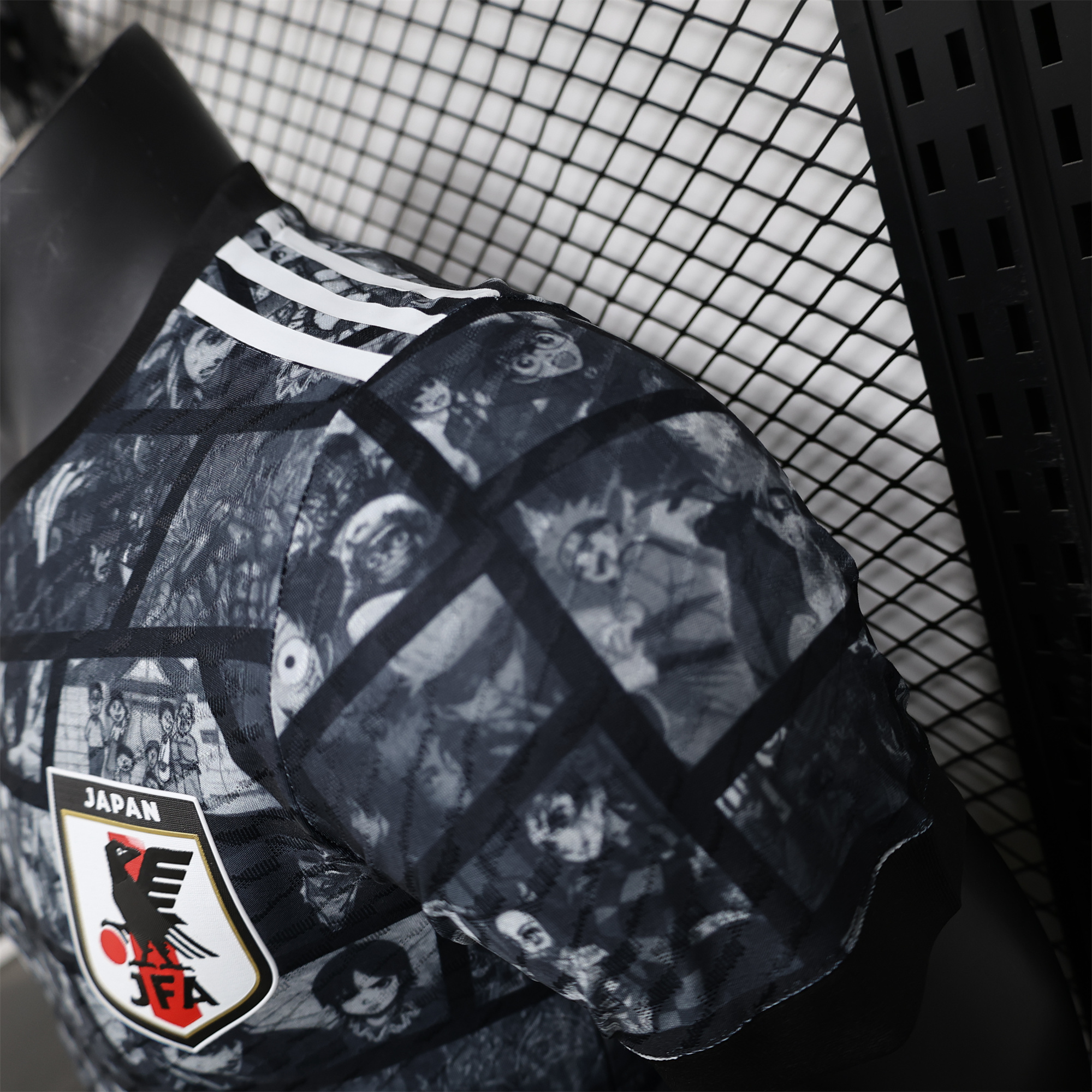 unitedfutballjersey-Japan 2024 Black Doraemon Grid Jersey - Player Version