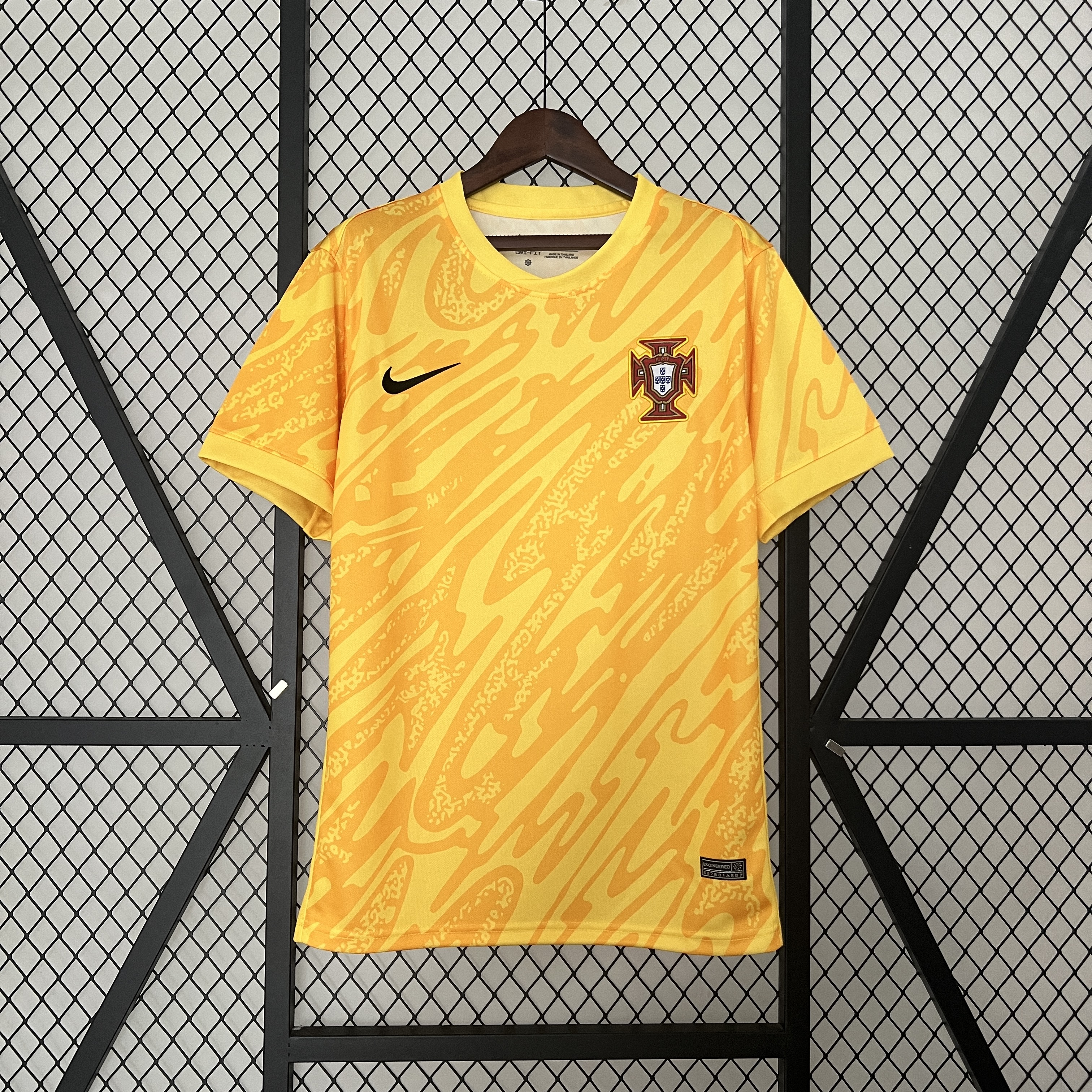 JerseysGala.com | Portugal 2024 Yellow Goalkeeper Jersey - Fans Version -Customize Name, Number and Patch | Worldwide Shipping