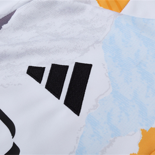 SIUjerseys-Real Madrid 2025 Kids Long Sleeve Training Set - Three Color Mixing