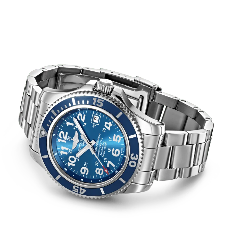 Superocean II 42 - Stainless steel - Blue A17365D11C1A1