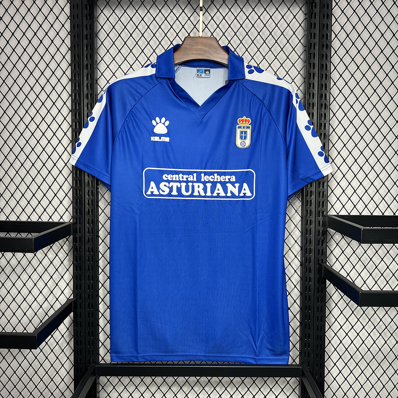 unitedfutballjersey-Retro Real Oviedo Vetusta 1990-91 Home Stadium Jersey