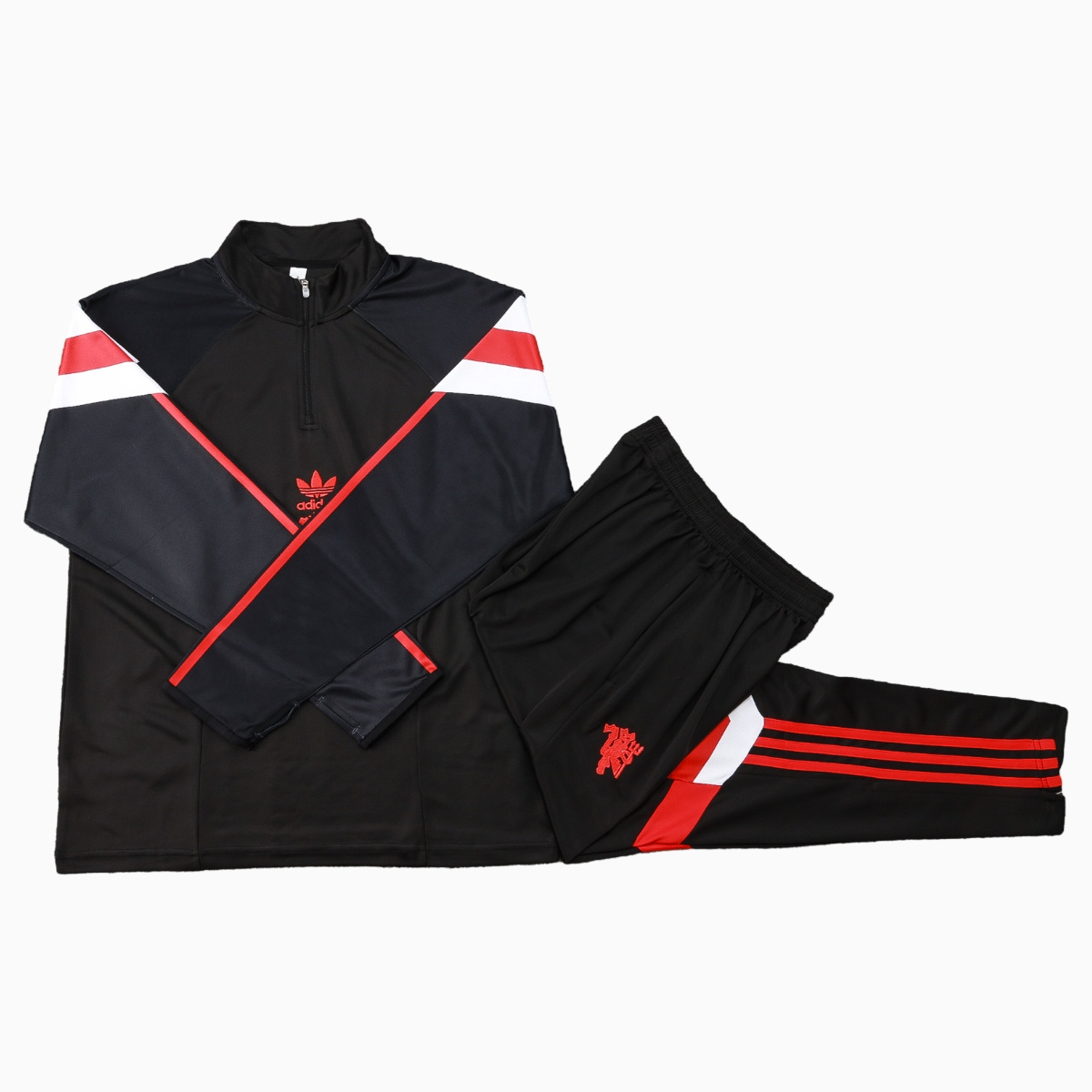 SIUjerseys-Manchester United 24-25 Originals LFSTLR Long Sleeve Training Set - Black