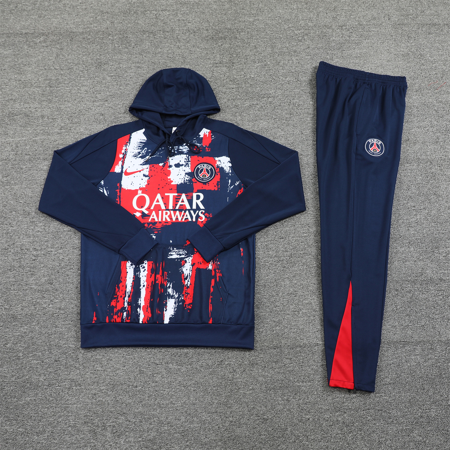 SIUjerseys-Paris Saint-Germain PSG 24-25 Training Hoodie Set - Royal Blue Hoodie and Pants