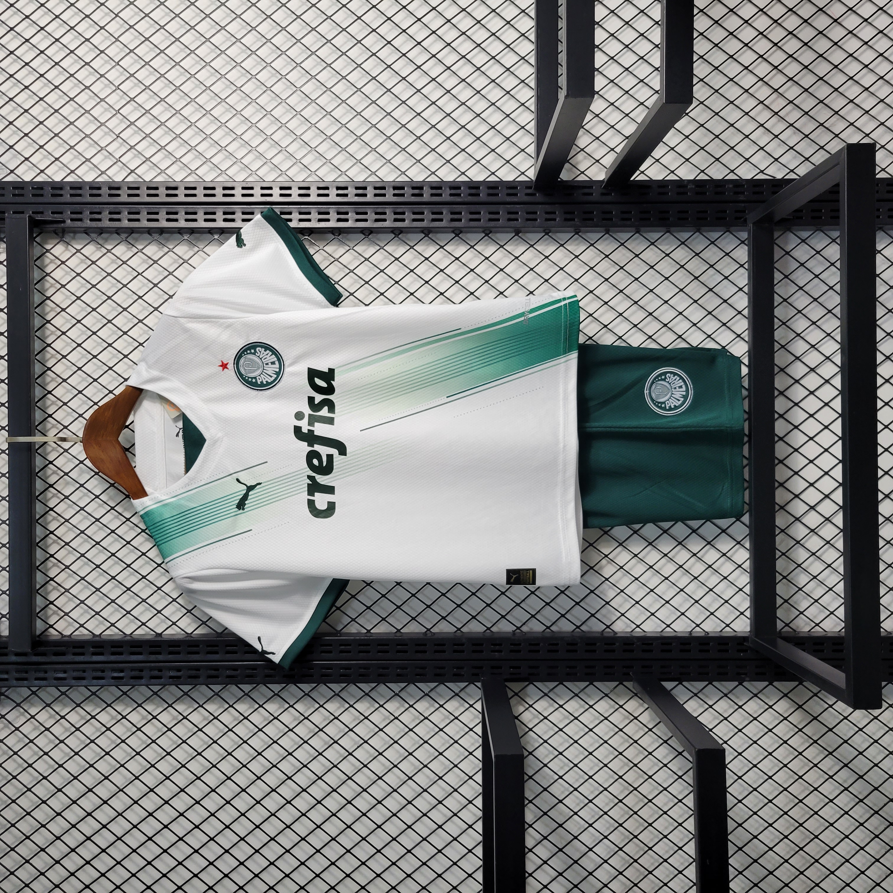 JerseysGala.com | Palmeiras 2023 Away Stadium Kids Kit -Customize Name, Number and Patch | Worldwide Shipping