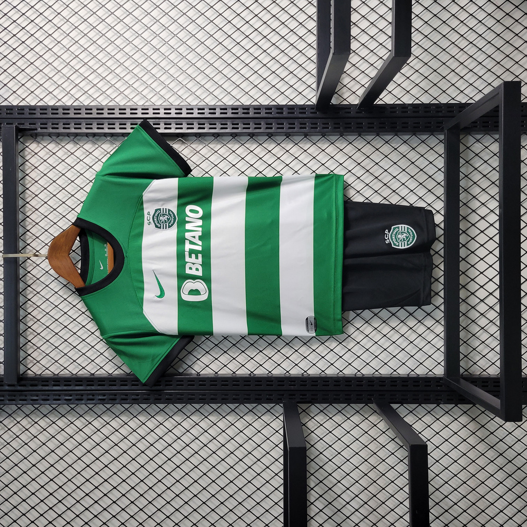 ManixJersey.com | Sporting CP Portugal 23-24 Home Kids Kit -Customize Name, Number and Patch | Worldwide Shipping