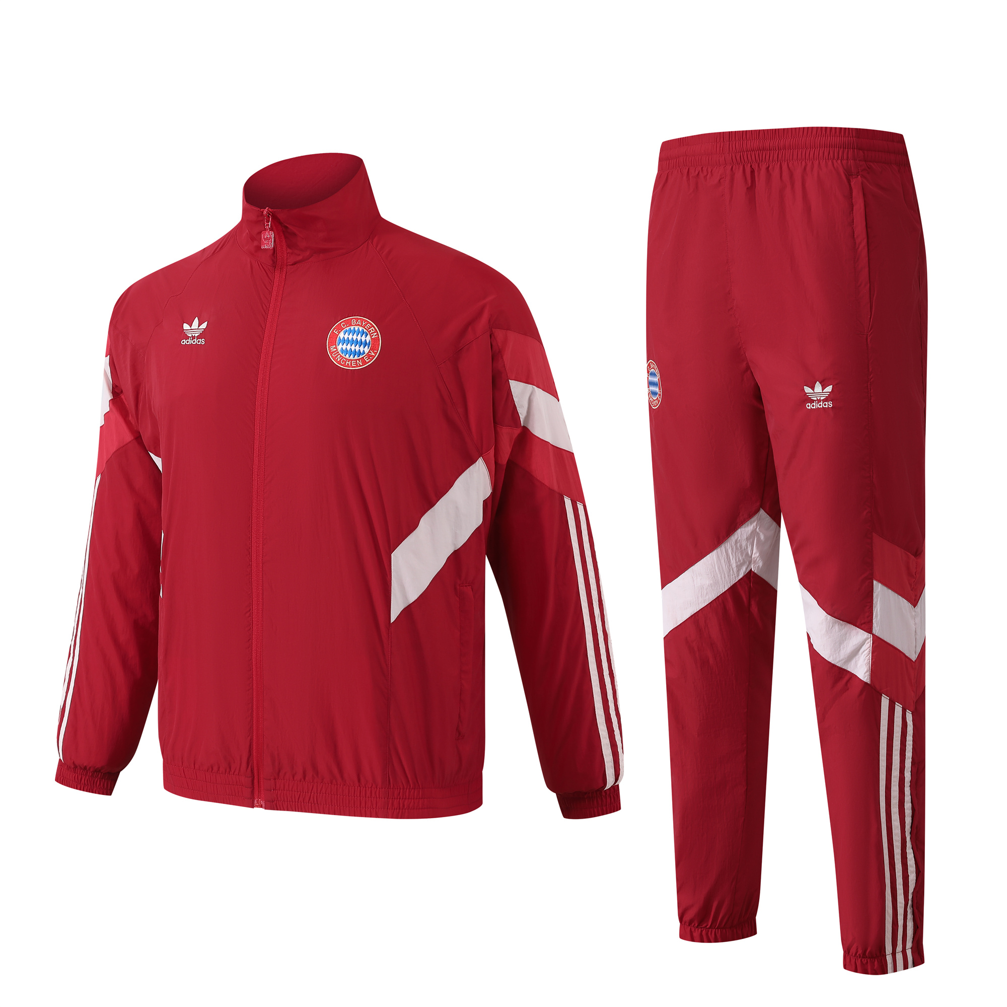 SIUjerseys-Bayern Munich 24-25 Originals LFSTLR Windbreaker Suit - Red Jackets & Pants
