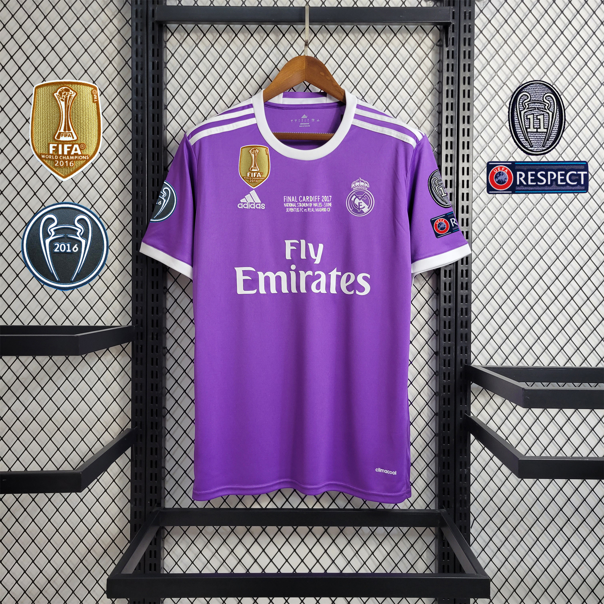SIUjerseys-Retro Real Madrid 16-17 Away Jersey - Champions League Final Version