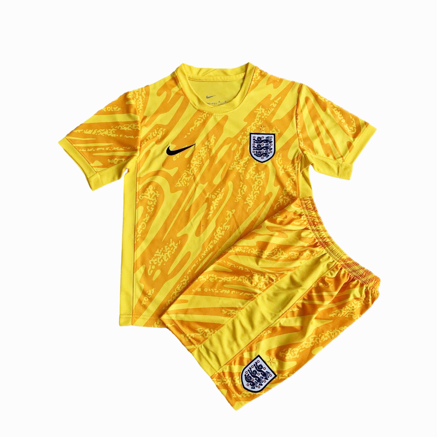 SIUjerseys-England 2024 Goalkeeper Kids Kit - Yellow