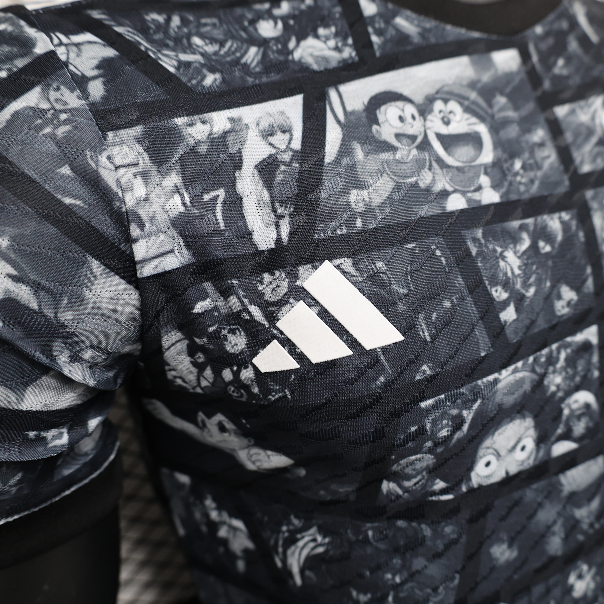 unitedfutballjersey-Japan 2024 Black Doraemon Grid Jersey - Player Version