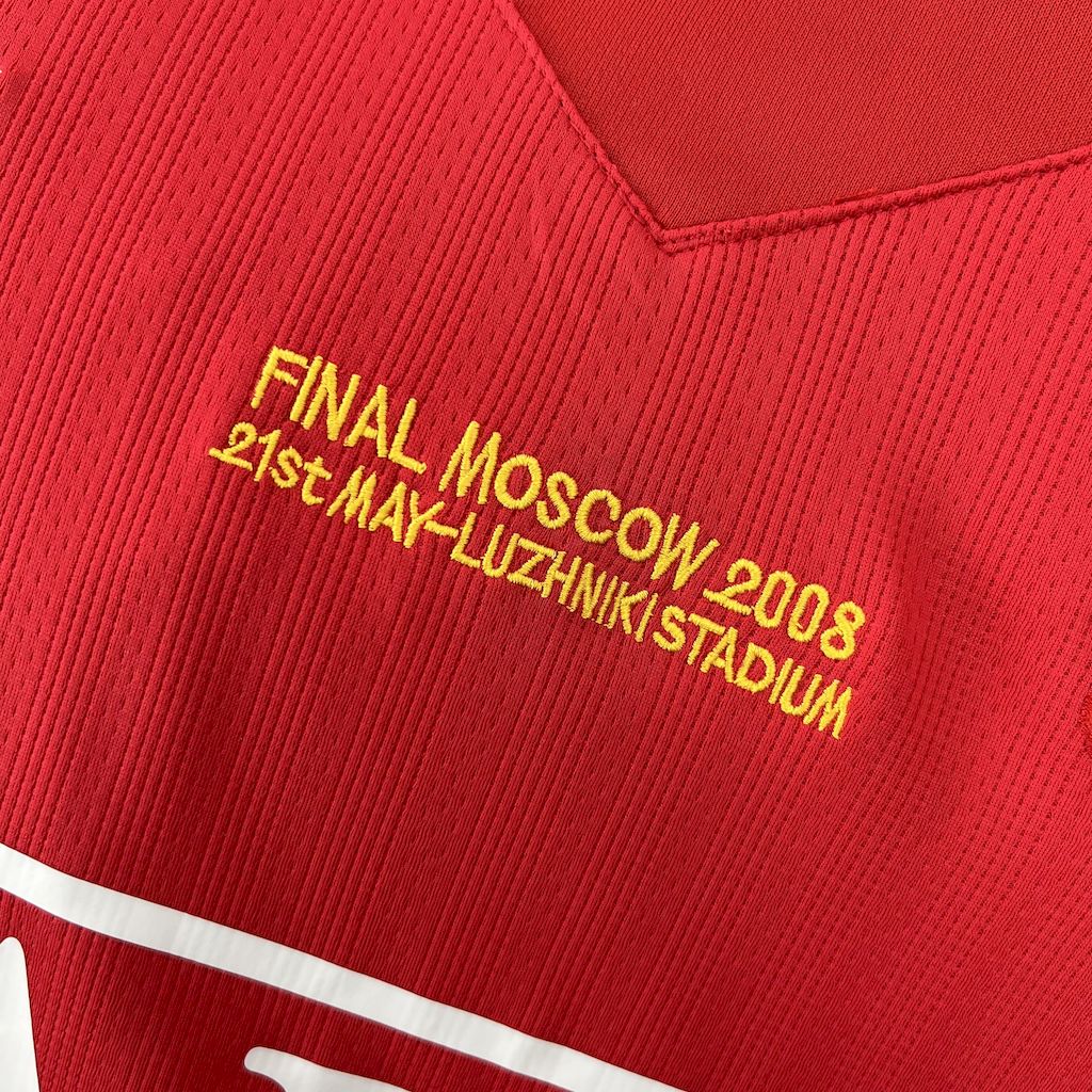 SIUjerseys-Retro Manchester United 07-08 Champions League Final Home Long Sleeve Jersey