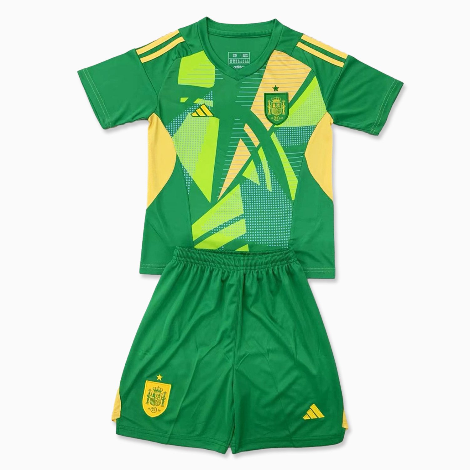 SIUjerseys-Spain 2024 Fruit Green Goalkeeper Kids Kit