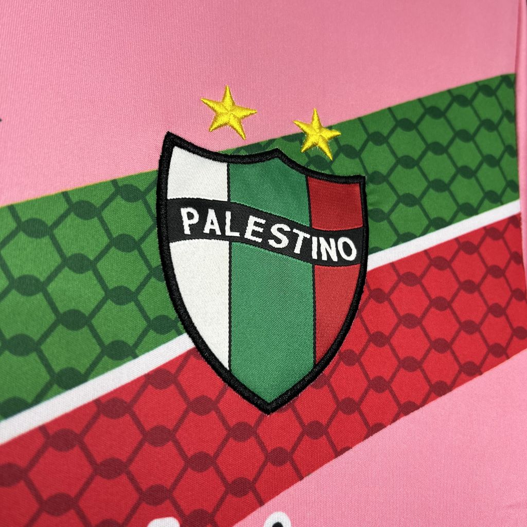 unitedfutballjersey-Club Deportivo Palestino 24-25 Pink Graffiti Jersey - Fans Version