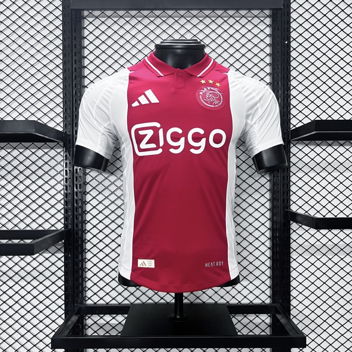 ManixJersey.com | Ajax 24-25 Home Stadium Jersey - Player Version -Customize Name, Number and Patch | Worldwide Shipping