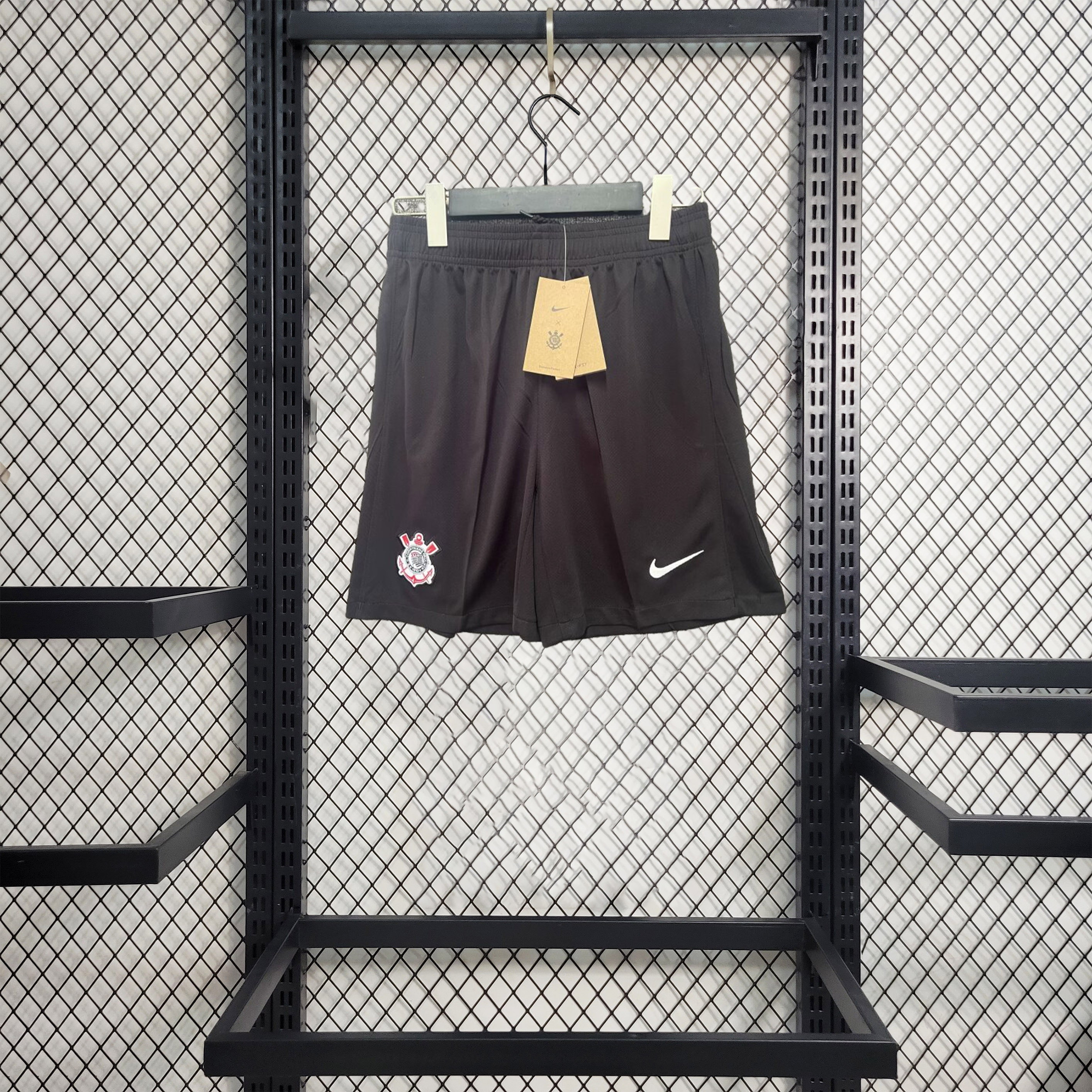 Unitedfootballkit.com | Corinthians 2024-25 Black Shorts - Fans Version -Customize Name, Number and Patch | Worldwide Shipping